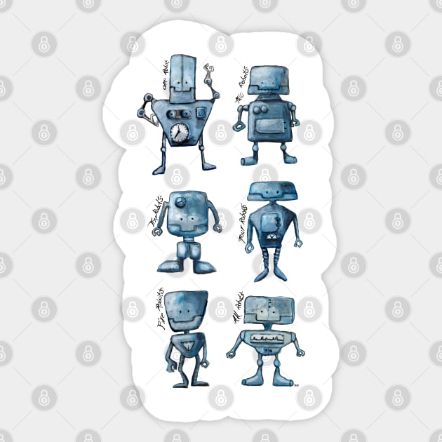 All Robots Sticker by msmart